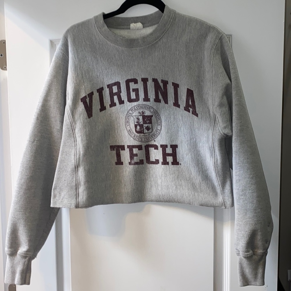 Vintage cropped champion Virginia tech sweatshirt